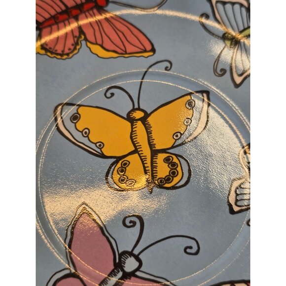 BUGZ by Ursula Dodge Y2K Butterfly Plate 7" Blue Signature Housewares Ceramic - Picture 8 of 8